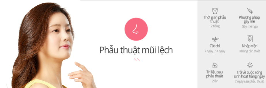 Low Nose Bridge operation time - 2 hours / Anesthesia - sedation / Stitch Removal - 7th day, 14th day After Surgery / Hospitalization - No needed / Visit - 2 times / Daily Life - After 7 days